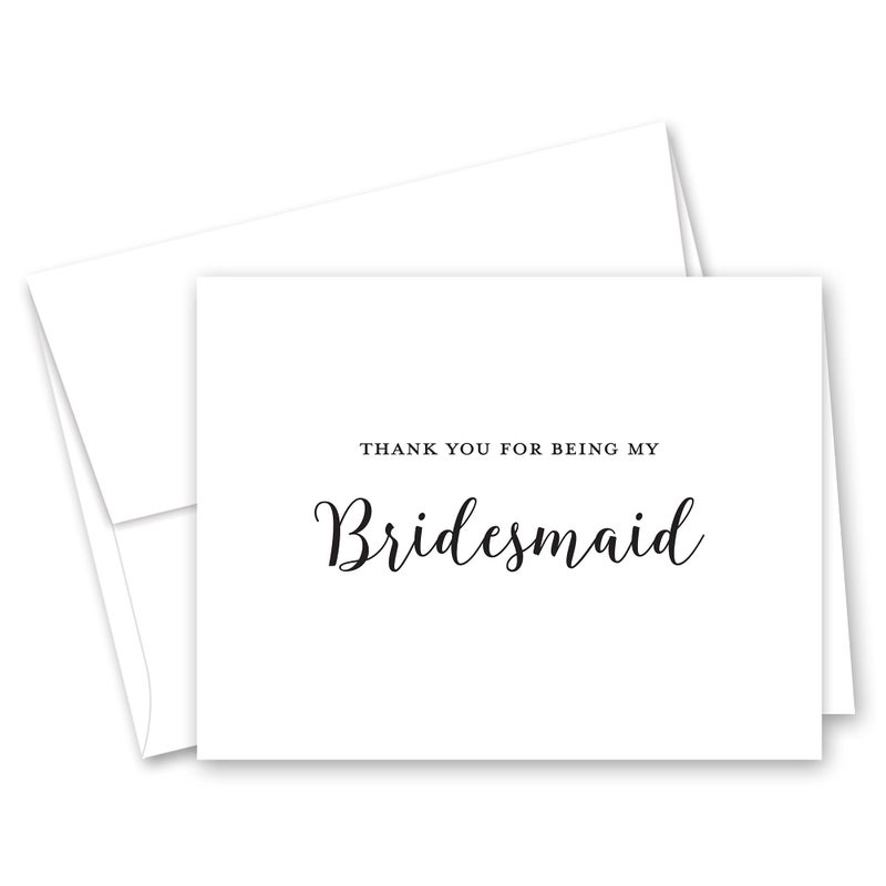 MyExpression.com 12 cnt Wedding Party Thank You Cards (Black) - Image 2